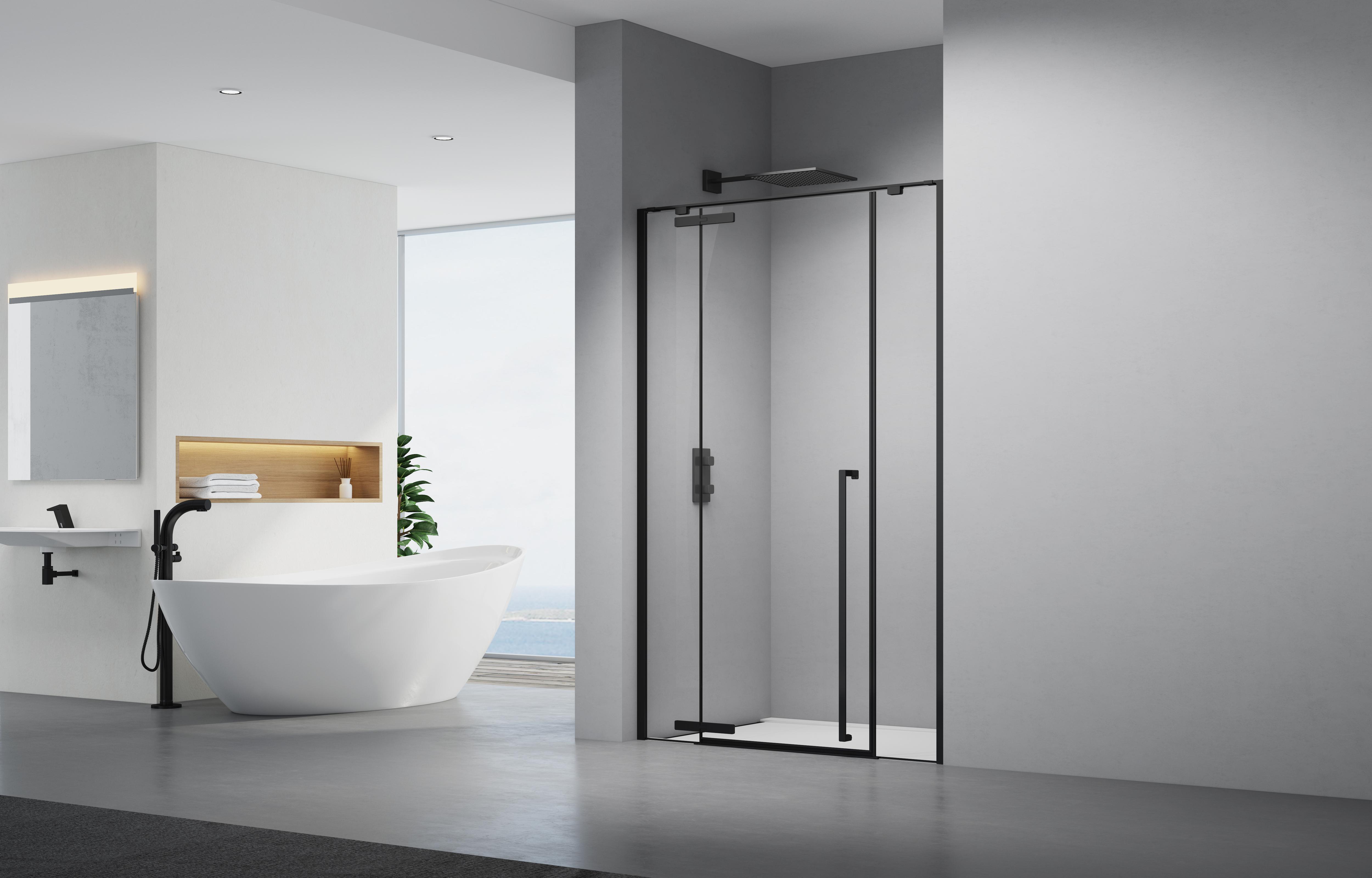 Phòng Tắm Kính Cửa Mở AXB14