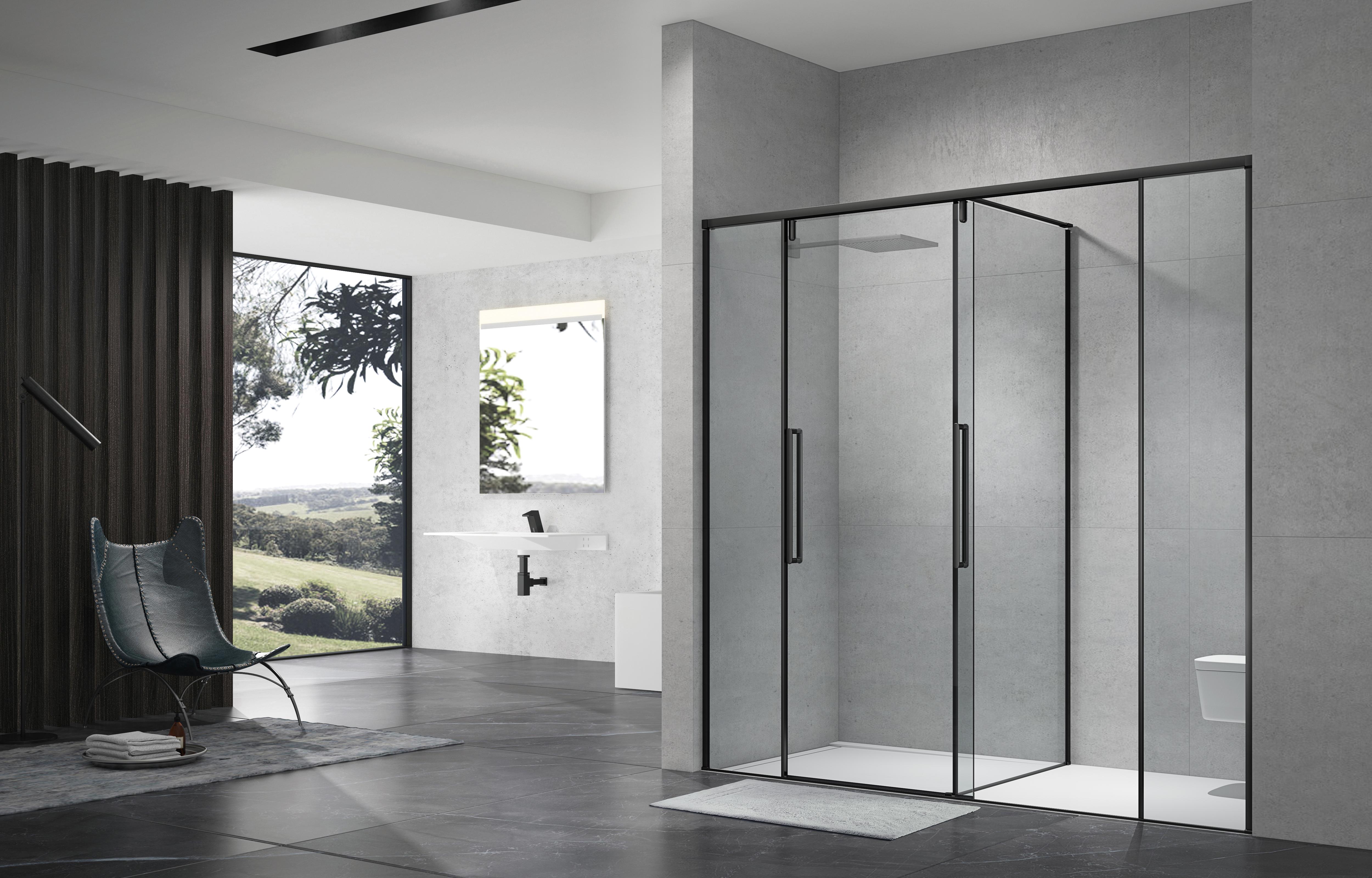 Phòng Tắm Kính Cửa Lùa 2 Buồng Cố Định BX3-TS